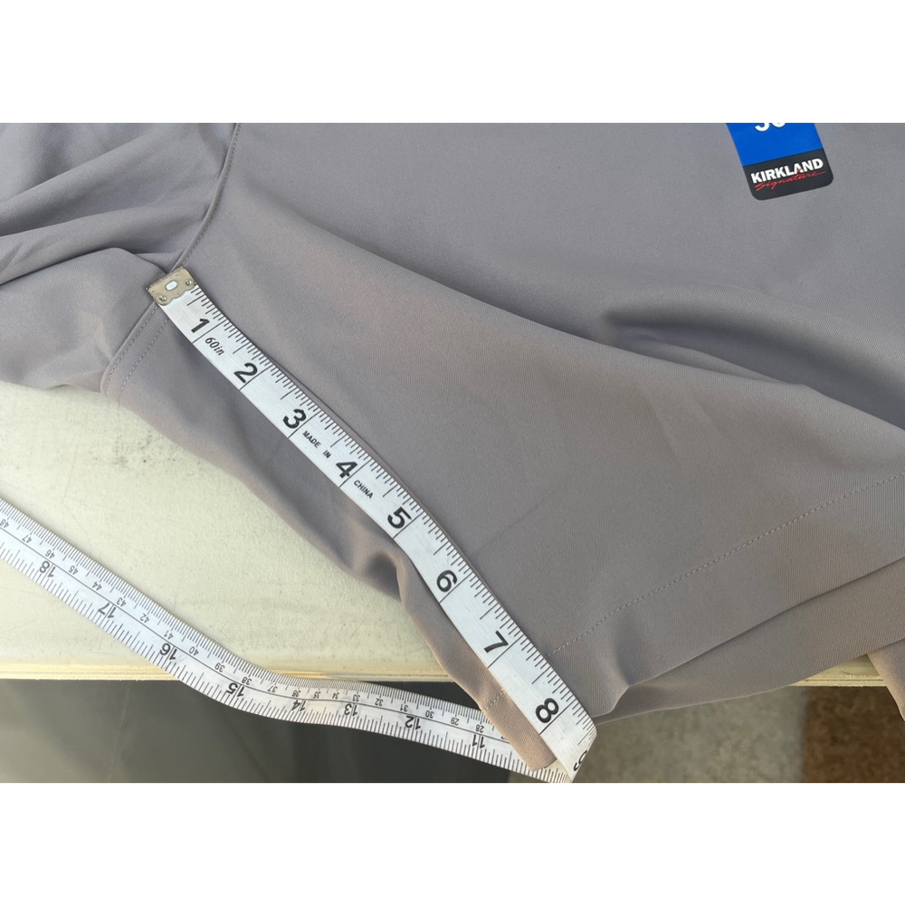 Men's Kirkland Signature Flat Front Shorts Waist 36 Gray NWT - Picture 7 of 8